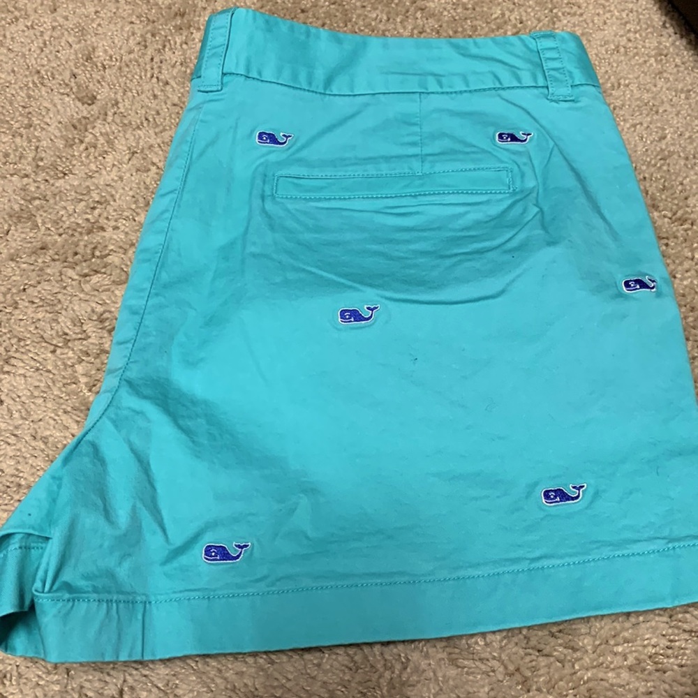 Vineyard vines logo chinos in Tiffany blue 8 worn once, polo white chinos size 8